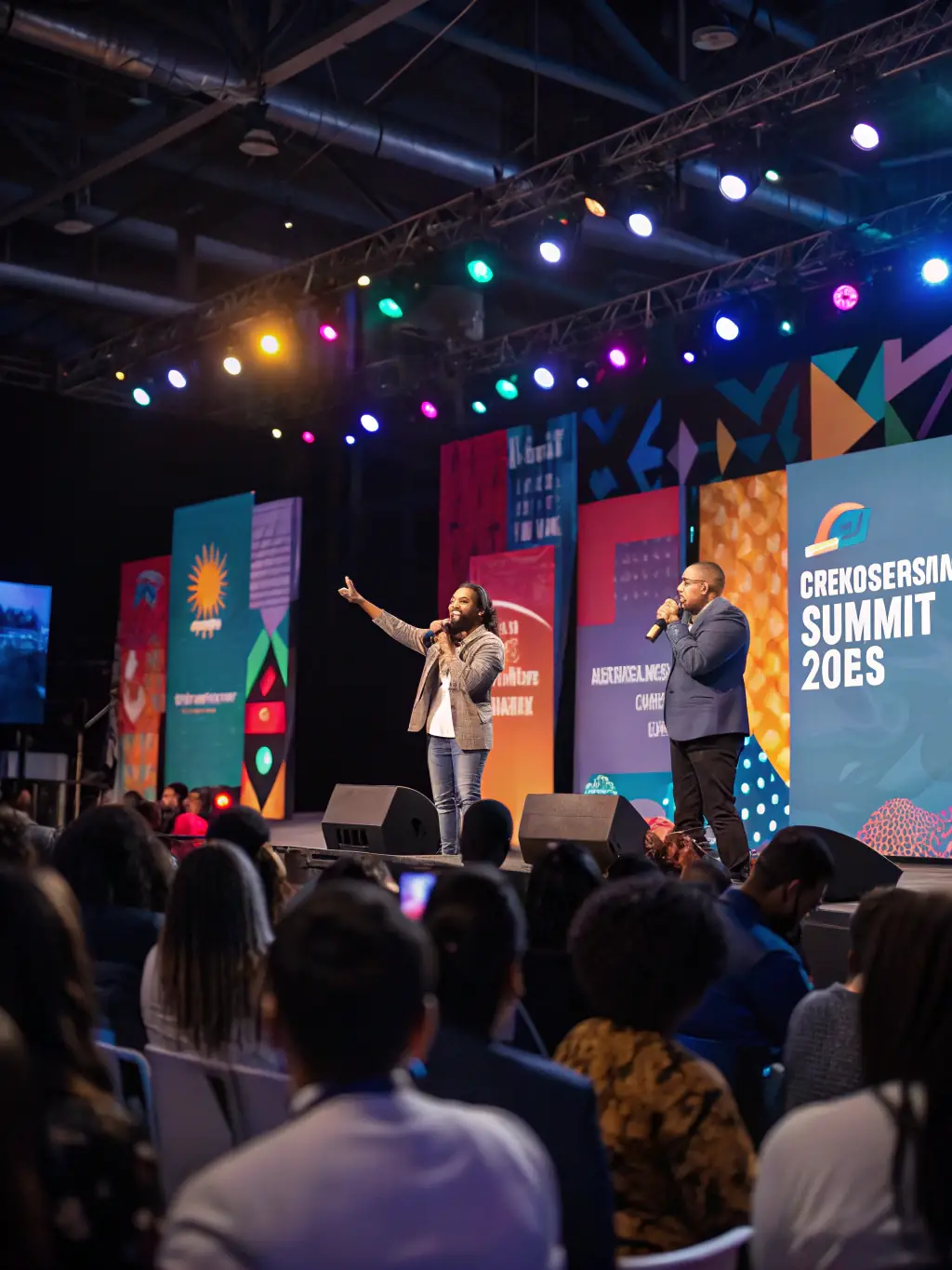 A captivating image of the SA Innovation Summit, capturing the energy and excitement of startups pitching their ideas to investors.